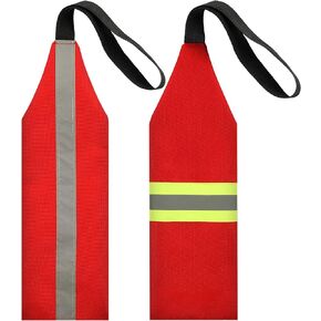 2 Pieces Safety Travel Flag for Kayak Red Canoe Safety Flag with Webbing for Kayak Canoes Towing Warning Flag Safety Accessories Flag Sign Kit Reflective