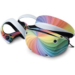 MightySkins Glossy Glitter Skin Compatible with Sony Playstation VR2 - Color Swirl | Protective, Durable High-Gloss Glitter Finish | Easy to Apply & Change Styles | Made in The USA