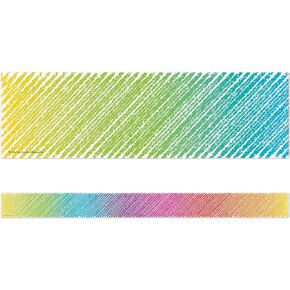 Teacher Created Resources Colorful Scribble Straight Border Trim 0.13 H x 37.5 L x 3.5 W
