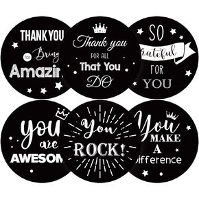 Kudos Appreciation Thank You Stickers,480Pcs 1.5Inch Thank You for All You Do Stickers,Retro You are Awesome Stickers,so Grateful for You Stickers for Teacher Student Employee Nurse Volunteer