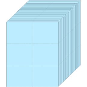 200 Sheet Perforated Cardstock Paper 8-1/2" x 11" Printable Postcards Business Cards 6 Per Page Blank Cardstock 150 GSM Printable Postcards Compatible with Laser Inkjet Printer (White)