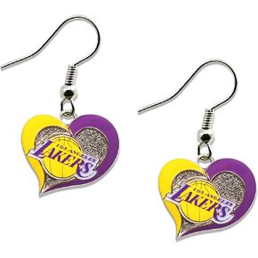 NBA Girls NBA Swirl Heart Earrings