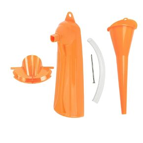 HCmotorku Crankcase Fill Oil Funnel Primary Case Oil Fill Funnel Drip Free Oil Filter Funnel Set Fit for Harley 3 Pcs Orange