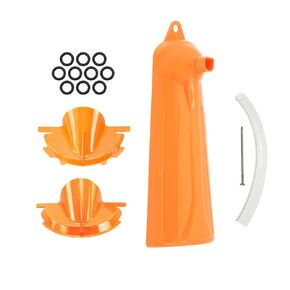 HCmotorku Primary Case Oil Fill Funnel Drip Free Oil Filter Funnel 10 Pack Oil Drain Plug O-Rings Set Fit for Harley Orange