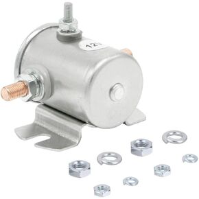 Continuous Duty Solenoid Relay 3 Terminal For Winch, Marine, Golf Cart SPST 12VDC Max 200A Replaces # 1114240, 1114241, 1114538, 97240-X, 70091714, 974-1215-10-16,934-1215-010-16