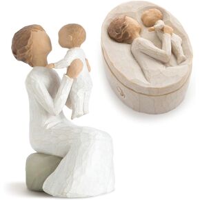 Willow Tree Grandmother Figure Plus Grandmother Keepsake Box, Sculpted Hand-Painted 2 Piece Set