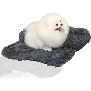 Cat Bed for Protect Sofa Small Dog Puppy Bed Fluffy Plush Small Dog Couch for Pets Kitties Anti Anxiety Small Animals Mat with Removable Washable Cover (Dark Blue)