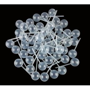 yueton 50pcs Clear Ball Shape 4ml Liquid Dropper Pasteur Pipette, Plastic Squeeze Transfer Pipettes
