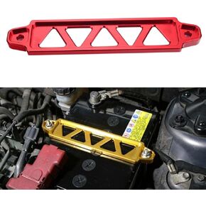 Dewhel JDM Billet Aluminum Battery Tie Down For Honda Civic Acura Rsx Ep3 Dc5 Si (Red)