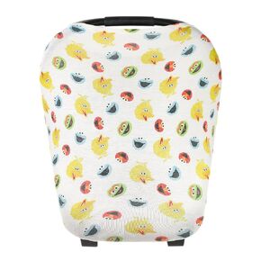 Copper Pearl Multi-Use Cover: Car Seat Covers, Nursing Cover, and Stroller Cover - Stretchy Fabric, All-Season Use, Stylish Designs, Easy Access for Moms - Cookie Monster