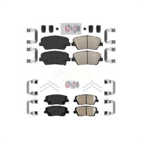 Front Rear Ceramic Disc Brake Pads Kit For 2014-2015 Kia Sorento With Red Painted Calipers KNF-101647