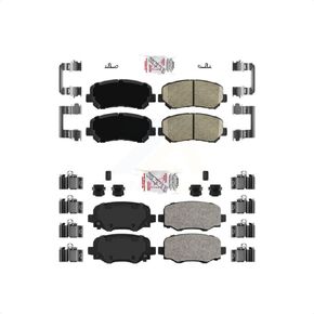 AmeriBRAKES Front Rear Ceramic Disc Brake Pads Kit For Jeep Cherokee Chrysler 200 KNF-101548