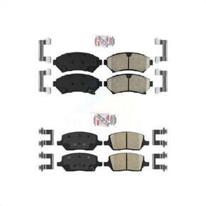 AmeriBRAKES Front Rear Ceramic Disc Brake Pads Kit For 2005 Pontiac Montana FWD KNF-101684