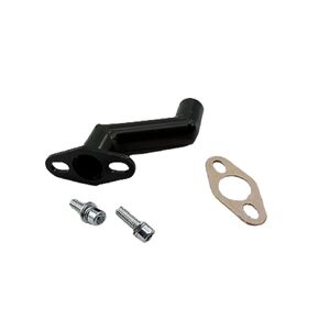 Singlac Offset Intake Manifold and Gasket Black Replacement for 49cc 66cc 80cc Motorized Bike Motorised Bicycle Carburetor