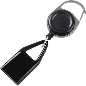 Black Retractable Lighter Leash For Men and Women - 25 Inch