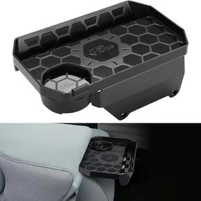 JOYTUTUS Upgrade Car Headrest Tray Organizer Table Compatible with 2011-2023 F150 F250 F350 F450 Jump Seat, Car Trays Table for Eating, for Passenger Driver Front Center Seat, Steering Wheel Tray