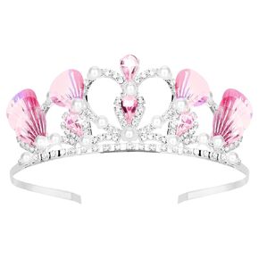 Mermaid Crown Mermaid Costume Mermaid Tail Fish Scales Seashell Hair Accessories for Women and Girls Mermaid Headband Tiara Mermaid Birthday Party Decorations Christmas Prom Gift