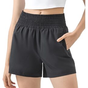 altiland Women's High Waisted Running Shorts Cool Feeling Athletic Gym Track Workout Shorts with Pockets Easy Care