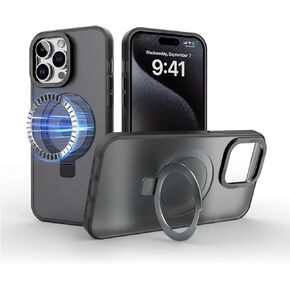 Magnetic for iPhone 14 Pro Max Case and Compatible with MagSafe, Alloy Phone Ring Holder with Super Magnetic Adsorption, Fending Off Fingerprints Shockproof for iphone 14 Pro Max Phone Case