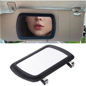 Car Sun Visor Vanity Mirror, Universal HD Travel Makeup Mirror, Clip-on Sun-Shading Cosmetic Mirror, Deluxe Car Travel Vanity Mirror Interior for Women & Men, Rear View Mirror for Car Truck SUV