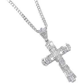 Bling Religious Cross Diamond Car Accessories for Women, Crystal Car Rear View Mirror Charms Car Decoration, Lucky Hanging Interior Ornament Pendant