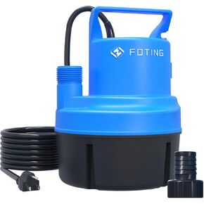 مضخة مياه غاطسة 1/4 HP 1215 GPH، مضخة مياه غاطسة كهربائية، مضخة مياه محمولة لتصريف حوض السباحة في الطابق السفلي، حوض استحمام ساخن، حديقة بركة مع سلك طاقة 25 قدم in Kuwait