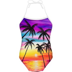 Summer Swimsuit for Girls Kids Dance Ballet Gymnastics Leotard Training Bodysuit