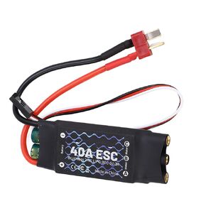 Brushless ESC 40A RC Drone Brushless Motors ESC 2S to 4S 5V 3A BEC Electric Speed Controller with Male T Plug for RC Fixed Wing Aircraft for F450 Quad Rotor Drone