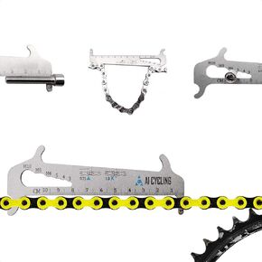 4 in 1 Bicycle Chain Checker Bike Chain Wear Indicator Tool for Shimano Sram KMC and All Others Chains
