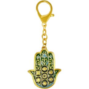Feng Shui Hamsa Hand Life Force Keychain Confidence Power Amulet Lucky Fengshui Gift