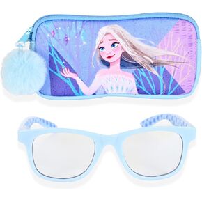 Frozen Disney Blue Light Blocking Glasses for Kids with Case Girls Gaming Glasses Age 2-10 Eyewear Protection