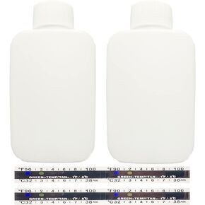 مجموعة كاملة لاختبار البول مكونة من 12 قطعة، زجاجتان فارغتان محمولتان مع 10 أشرطة اختبار درجة الحرارة اللاصقة، شريط ميزان حرارة لاصق لزجاجة السفر لاختبار البول. in Kuwait