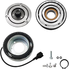 A/C Compressor Clutch Assembly Kit Plate Pulley Bearing Coil 1379 Replacement for 2005-2012 Nissan Pathfinder 6cyl 4.0L, AC Air Conditioning Compressor Clutch Coil Auto Repair Kit