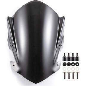 APEBAZY Motorcycle Windshield Windscreen Pare-brise for 5"-7" Headlight Motorcycle