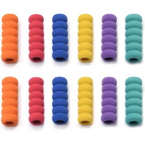 QICAITU 12 Pcs Pencil Grips, Soft Cushioned Foam, Assorted Colors (12 Pcs Multicolor)