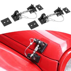 RT-TCZ for Jeep JK Hood Latches Catch Kit Compatible with Jeep Wrangler JK JKU 2007-2017 Black Exterior Accessories 2pcs (Vintage)