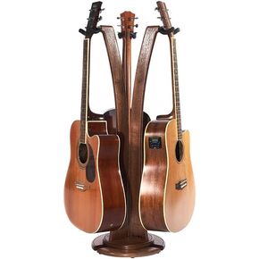 Ruach GS-1 Triple Acoustic/Electric Guitar Stand - Mahogany