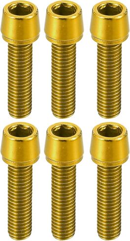 X AUTOHAUX 6 Pcs Bicycle Stem Screws for MTB Bike Bicycle Stem Durable M5x20mm Socket Head Cap Bolts Screws Nuts Steel in Saudi Arabia