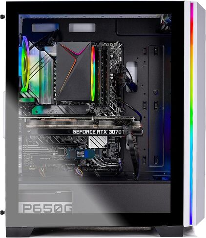 SkyTech Archangel Gaming Computer PC Desktop – Ryzen 5 3600 3.6GHz, GTX 1650 4G, 500GB SSD, 8GB DDR4 3200MHz, RGB Fans, Windows 10 Home 64-bit, 802.11AC Wi-Fi in Saudi Arabia