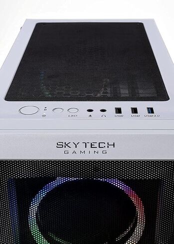 SkyTech Archangel Gaming Computer PC Desktop – Ryzen 5 3600 3.6GHz, GTX 1650 4G, 500GB SSD, 8GB DDR4 3200MHz, RGB Fans, Windows 10 Home 64-bit, 802.11AC Wi-Fi in Saudi Arabia