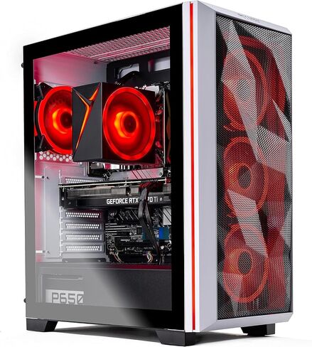 SkyTech Archangel Gaming Computer PC Desktop – Ryzen 5 3600 3.6GHz, GTX 1650 4G, 500GB SSD, 8GB DDR4 3200MHz, RGB Fans, Windows 10 Home 64-bit, 802.11AC Wi-Fi in Saudi Arabia