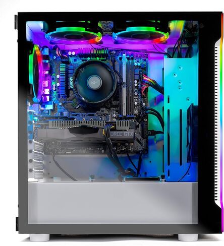 SkyTech Archangel Gaming Computer PC Desktop – Ryzen 5 3600 3.6GHz, GTX 1650 4G, 500GB SSD, 8GB DDR4 3200MHz, RGB Fans, Windows 10 Home 64-bit, 802.11AC Wi-Fi in Saudi Arabia