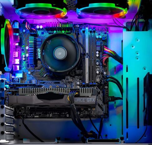 SkyTech Archangel Gaming Computer PC Desktop – Ryzen 5 3600 3.6GHz, GTX 1650 4G, 500GB SSD, 8GB DDR4 3200MHz, RGB Fans, Windows 10 Home 64-bit, 802.11AC Wi-Fi in Saudi Arabia