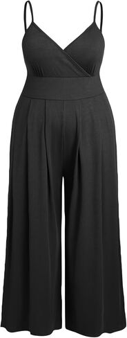 CIDER Women's V-neck Cami Wide Leg Jumpsuit Plus Size in Saudi Arabia