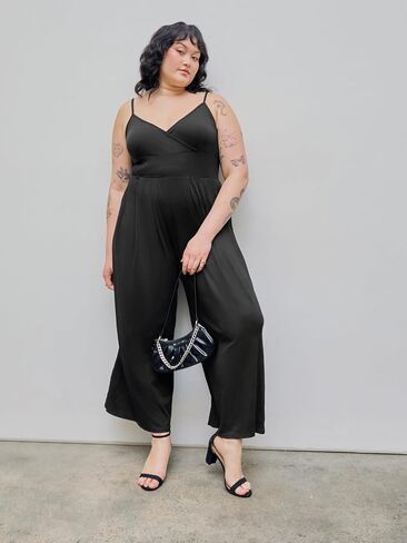 CIDER Women's V-neck Cami Wide Leg Jumpsuit Plus Size in Saudi Arabia