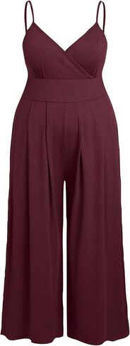 CIDER Women's V-neck Cami Wide Leg Jumpsuit Plus Size in Saudi Arabia