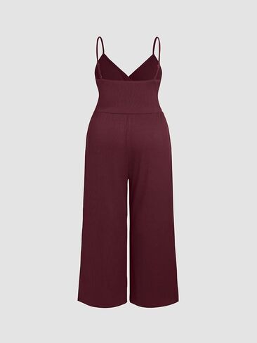 CIDER Women's V-neck Cami Wide Leg Jumpsuit Plus Size in Saudi Arabia