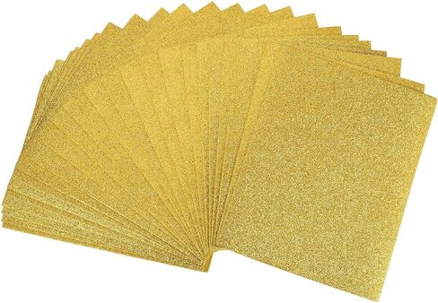 uxcell Dark Yellow Glitter EVA Foam Sheets 11 x 8 Inch 2mm Thick for Crafts DIY Projects 24 Pcs in Saudi Arabia