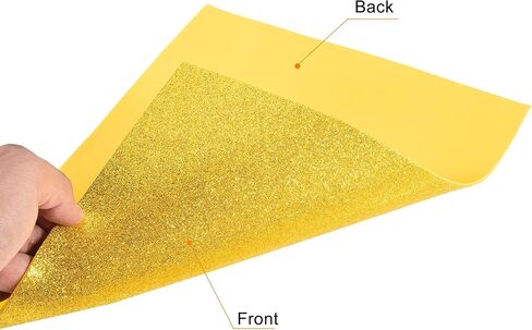 uxcell Dark Yellow Glitter EVA Foam Sheets 11 x 8 Inch 2mm Thick for Crafts DIY Projects 24 Pcs in Saudi Arabia