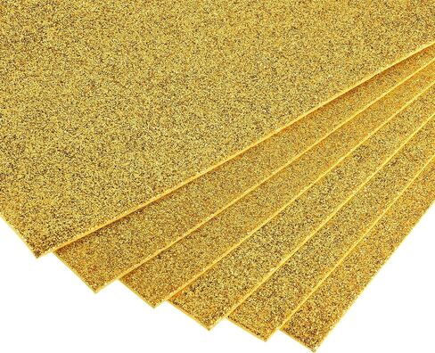 uxcell Dark Yellow Glitter EVA Foam Sheets 11 x 8 Inch 2mm Thick for Crafts DIY Projects 24 Pcs in Saudi Arabia